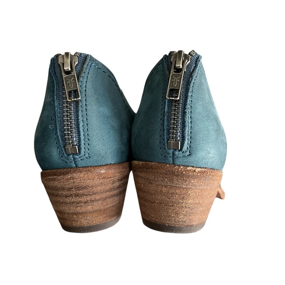 FRYE Ray Huarache Shootie Boot Leather Sea Blue Size 7 - Picture 6 of 11